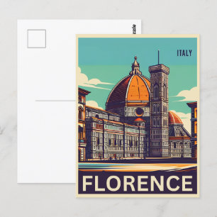 Retro Florence, Firenze Italië reisgeschenken Briefkaart