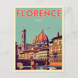 Retro Florence, Firenze Italië reisgeschenken Briefkaart