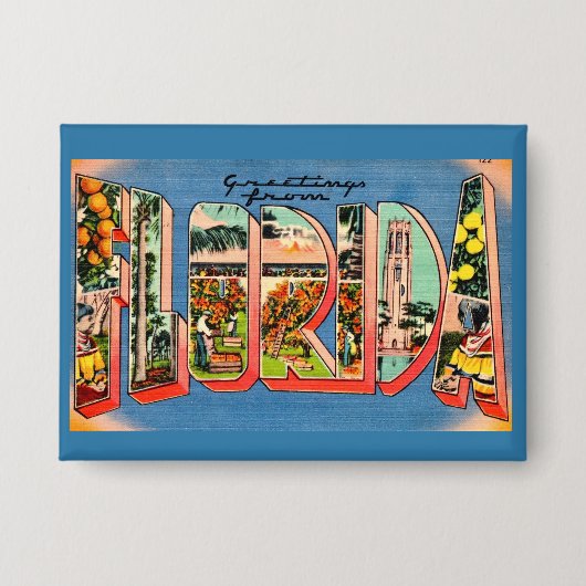 Retro Florida Button (Voorkant)