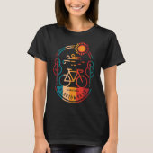 Retro Florida Keys Fietsroute. T-shirt (Voorkant)