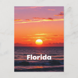 Retro Florida Sunset: Ocean Hues en dromen Briefkaart