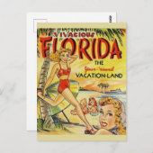 Retro Florida Vacation Briefkaart (Voorkant / Achterkant)