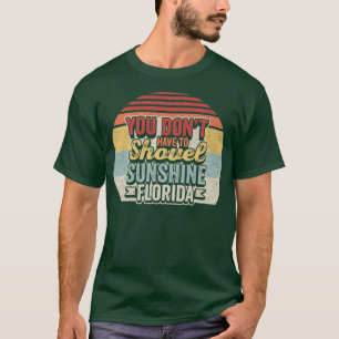 Retro Florida Vacation Funny Snow Bird Bea T-shirt