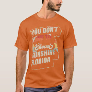 Retro Florida Vacation Funny Snow Bird Bea T-shirt