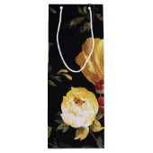 retro florpatroon wijn cadeautas (Achterkant)