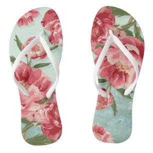  Retro Flower Bridesmaid Wedding Chintz Teenslippers