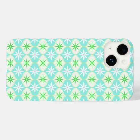 Retro Flower & Daisy Hourglass Patroon Case-Mate iPhone Case (Achterkant (horizontaal))