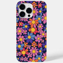Retro Flower Design voor iPhone en Samsung Case-Mate iPhone 14 Pro Max Hoesje