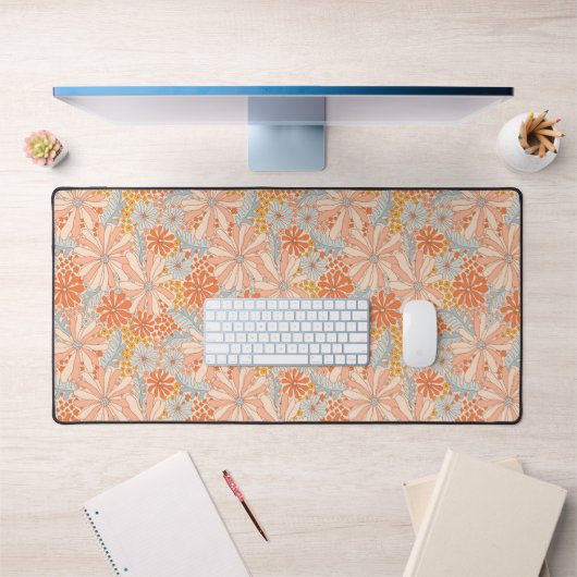 Retro Flower Garden Pattern Bureaumat (Kantoor 1)