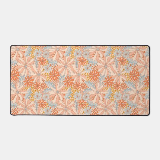 Retro Flower Garden Pattern Bureaumat (Voorkant)