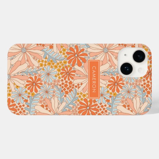 Retro Flower Garden Pattern Case-Mate iPhone Case (Achterkant (horizontaal))