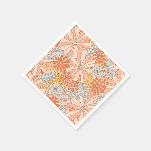 Retro Flower Garden Pattern Servet (Hoek)