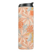 Retro Flower Garden Pattern Thermosbeker (Gedraaid links)