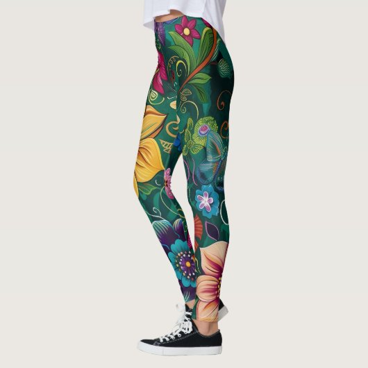 Retro Flower Leggings (Gauche)