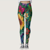 Retro Flower Leggings (Devant)
