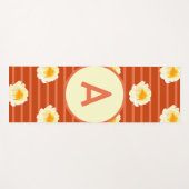 Retro Flower Monogram Yogamat (Voorkant (horizontaal))
