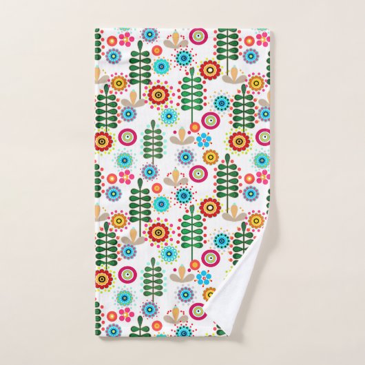 Rétro, Flower Patch (Serviette à main)