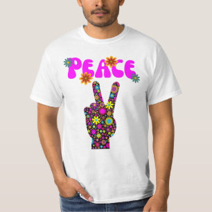 Retro Flower Peace Sign T-Shirt