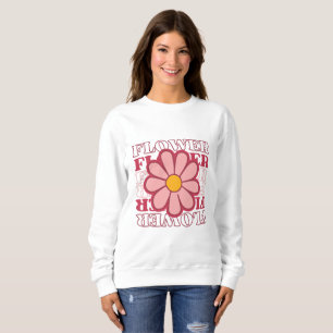Retro Flower Power T-shirt stoutmoedige typograf