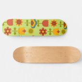 Retro Flower Skateboard Deck - Skateboard (Horizontaal)