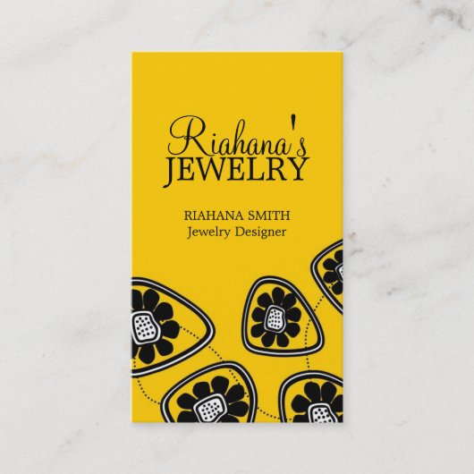 Retro Flower Visitekaartjes (Voorkant)