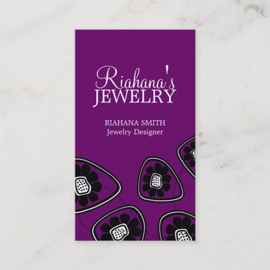 Retro Flower Visitekaartjes (Voorkant)