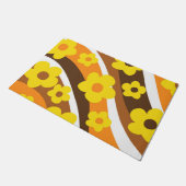 Retro Flower Wave #1 #retro #decor #art Deurmat (Schuin)