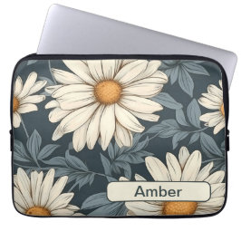 Retro Flowers 10 laptophoes Laptop Sleeve