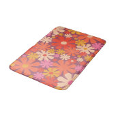 Retro Flowers 60s 70s Aesthetisch Floral Pattern Badmat (Gekanteld)