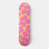 Retro Flowers #6 #floral #patroon #decor #art Skateboard (Voorkant)
