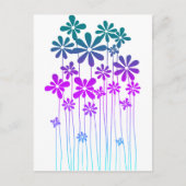 Retro Flowers Briefkaart (Voorkant)