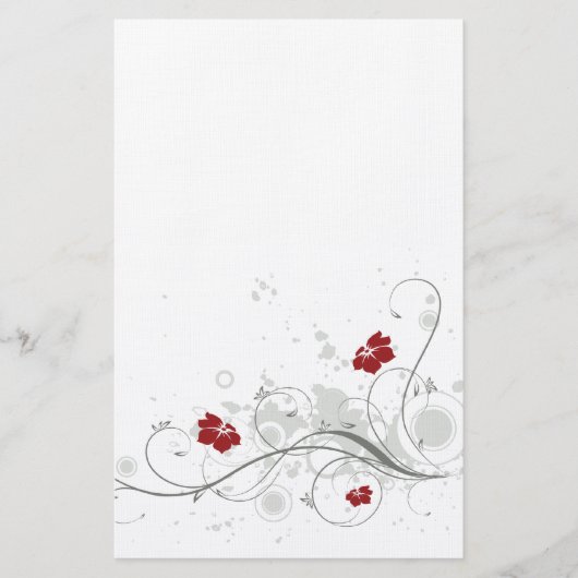 Retro Flowers Briefpapier (Voorkant)