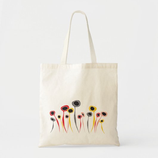 Retro Flowers Canvas tas (Voorkant)