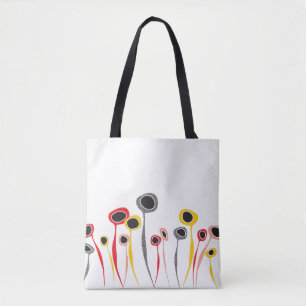 Retro Flowers Canvas tas