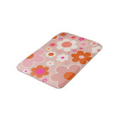 Retro Flowers doorhalen Oranje doornhaai Badmat (Gekanteld)