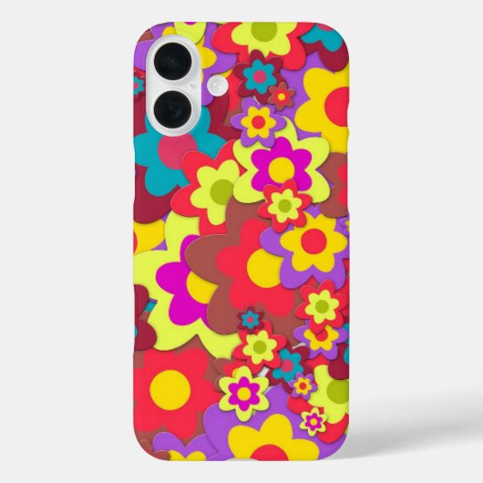 RETRO FLOWERS IPHONE OTTER BOX CASE (Achterkant)