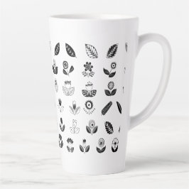 retro-flowers-leaf-flower-vintage latte mok