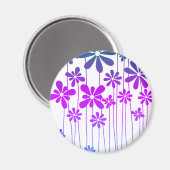 Retro Flowers Magneet (Voorkant / Achterkant)