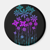 Retro Flowers Magneet (Voorkant)