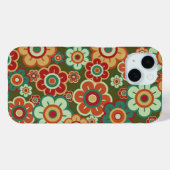 Retro Flowers Schattigee madeliefjes bloesems patr Case-Mate iPhone Case (Achterkant (horizontaal))