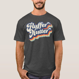 Retro FlufferNutter 1970s Onderdrukt ontwerp T-shirt