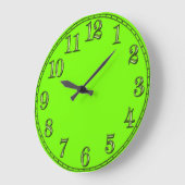 Retro Fluor Limoen-Green Time Piece Grote Klok (Hoek)