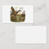 Retro-Flying-Mallard-Duck-Hunting, Visitekaartje (Voorkant / Achterkant)