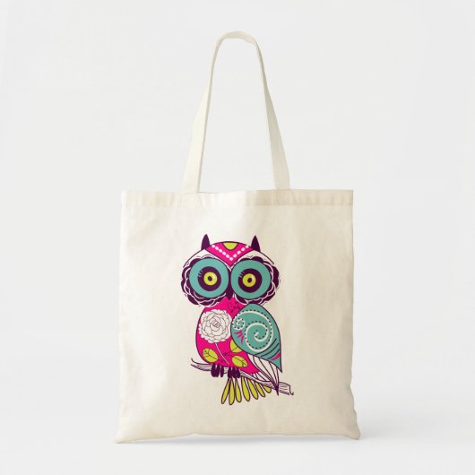 Retro Folk Art Owl Tote Bag (Voorkant)