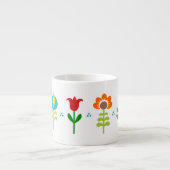  Retro-folkbloemen Espresso Kop (Voorkant)