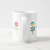 Retro-folkbloemen Jumbo Mok (Achterkant)