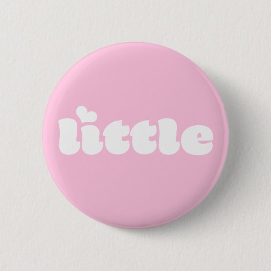 Retro Font Big Little Sorority Button (Voorkant)
