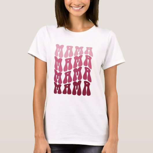 Retro Font Mama T-shirt voor Dames (Voorkant)