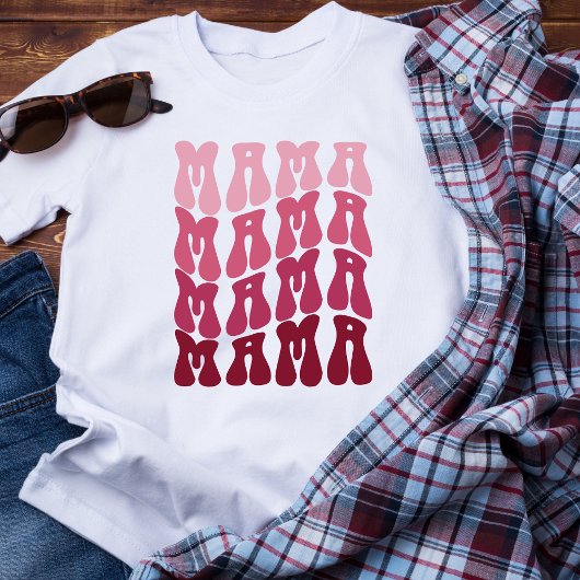 Retro Font Mama T-shirt voor Dames