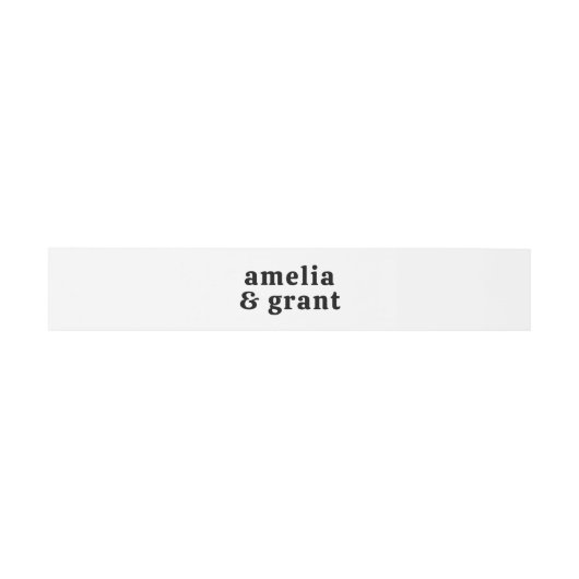 Retro Font Zwart en Wit Moderne bruiloft Uitnodigingen Wikkel (Vlak)